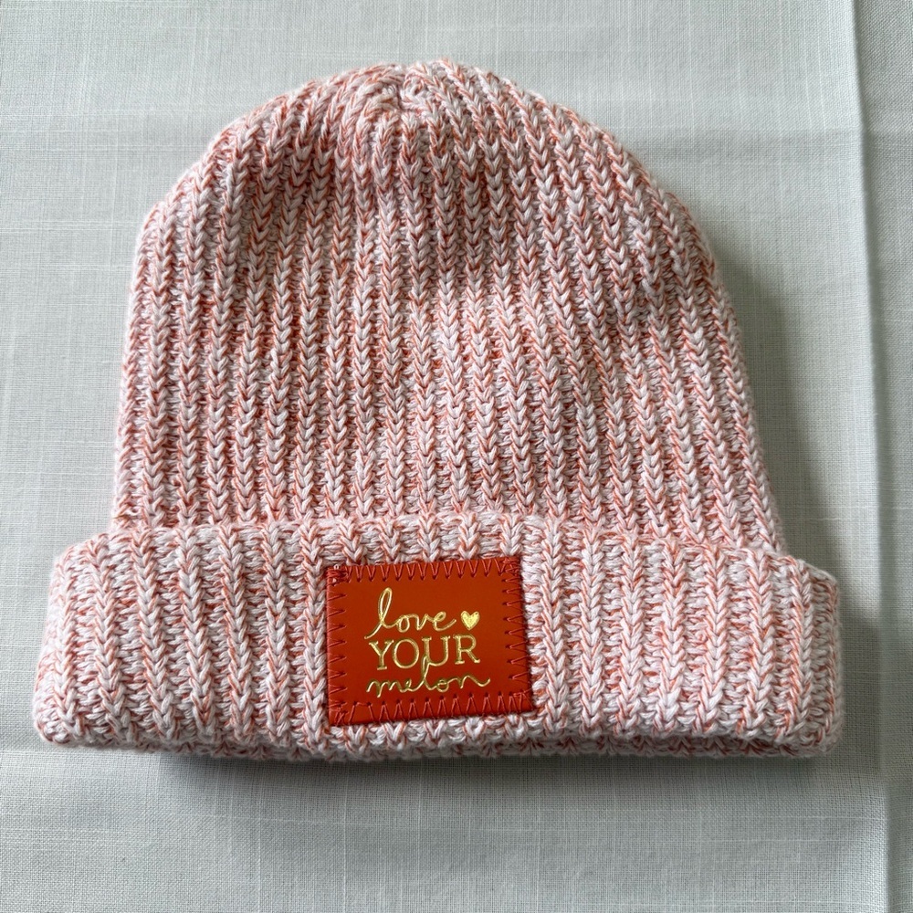 Love Your Melon Foil Beanie Hat Cotton Knit